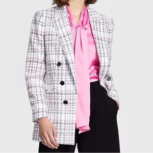 Tweed Blazer, Plaid, (L)